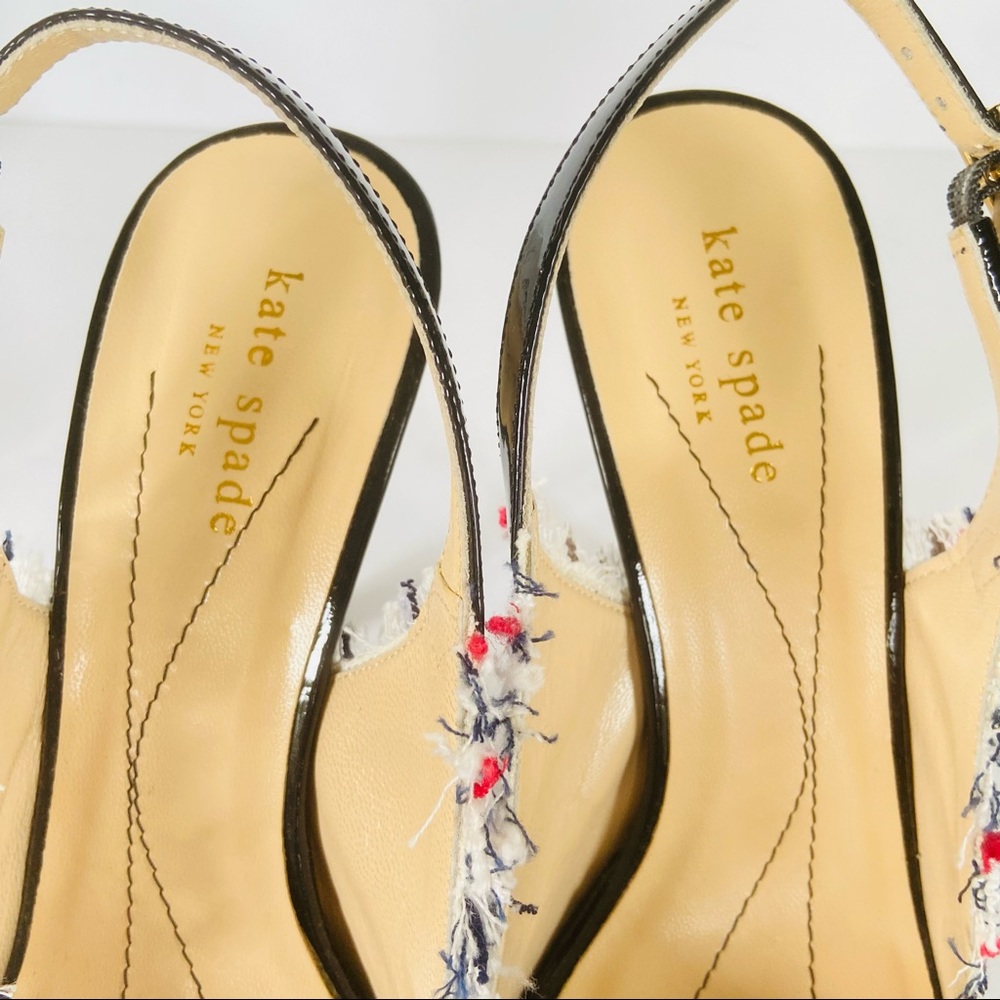 Kate Spade black white tweed heels  8 - Picture 11 of 15